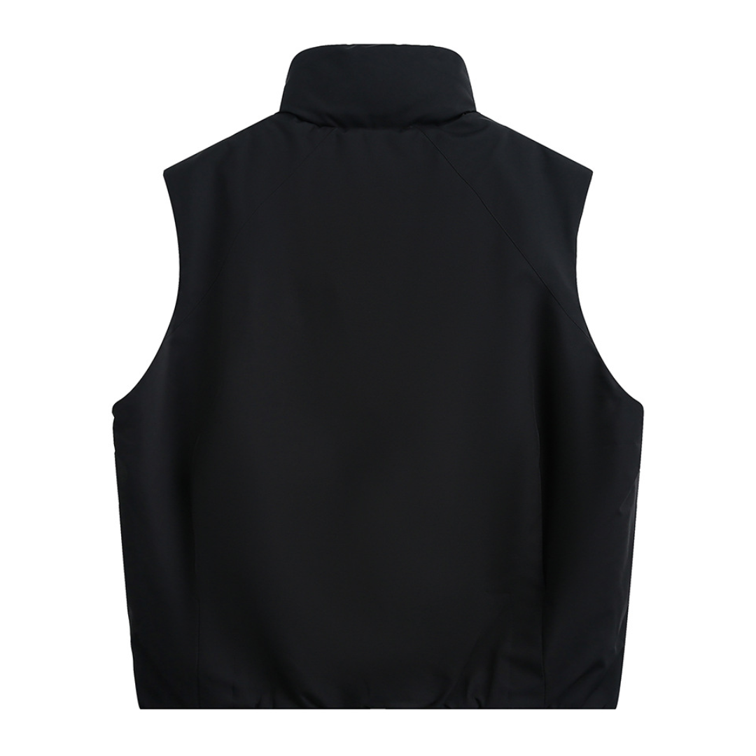 Faux layered wool polo collar knit N748