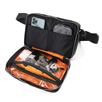 ミリタリーナイロン　ダブルファスナー　ショルダーバッグ　N1122