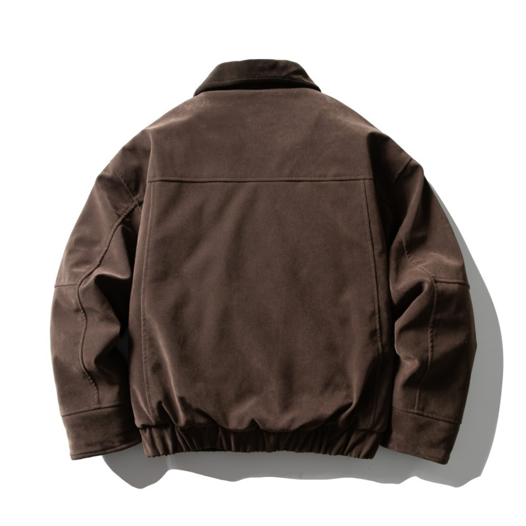 Faux layered wool polo collar knit N748