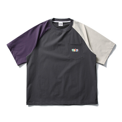 クレイジーパターン　ラグランスリーブ　Tシャツ　N495