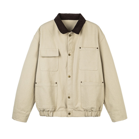 コーデュロ襟　マルチポケット　ジャケット　N1048