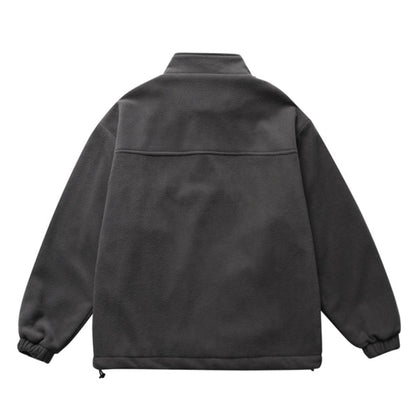Fleece half-zip stand pullover C168