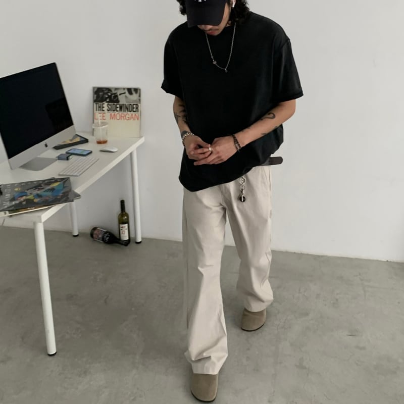 コンパクトツイル　ストレートパンツ　B606