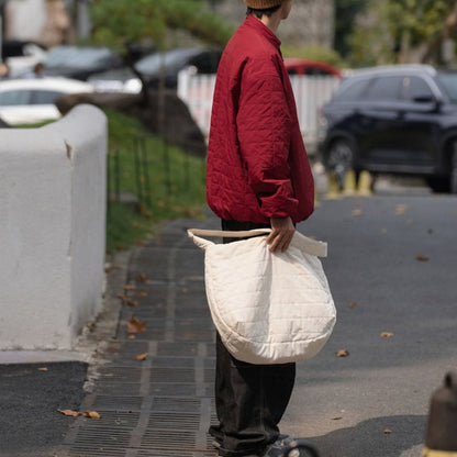 Half button quilted pullover C162