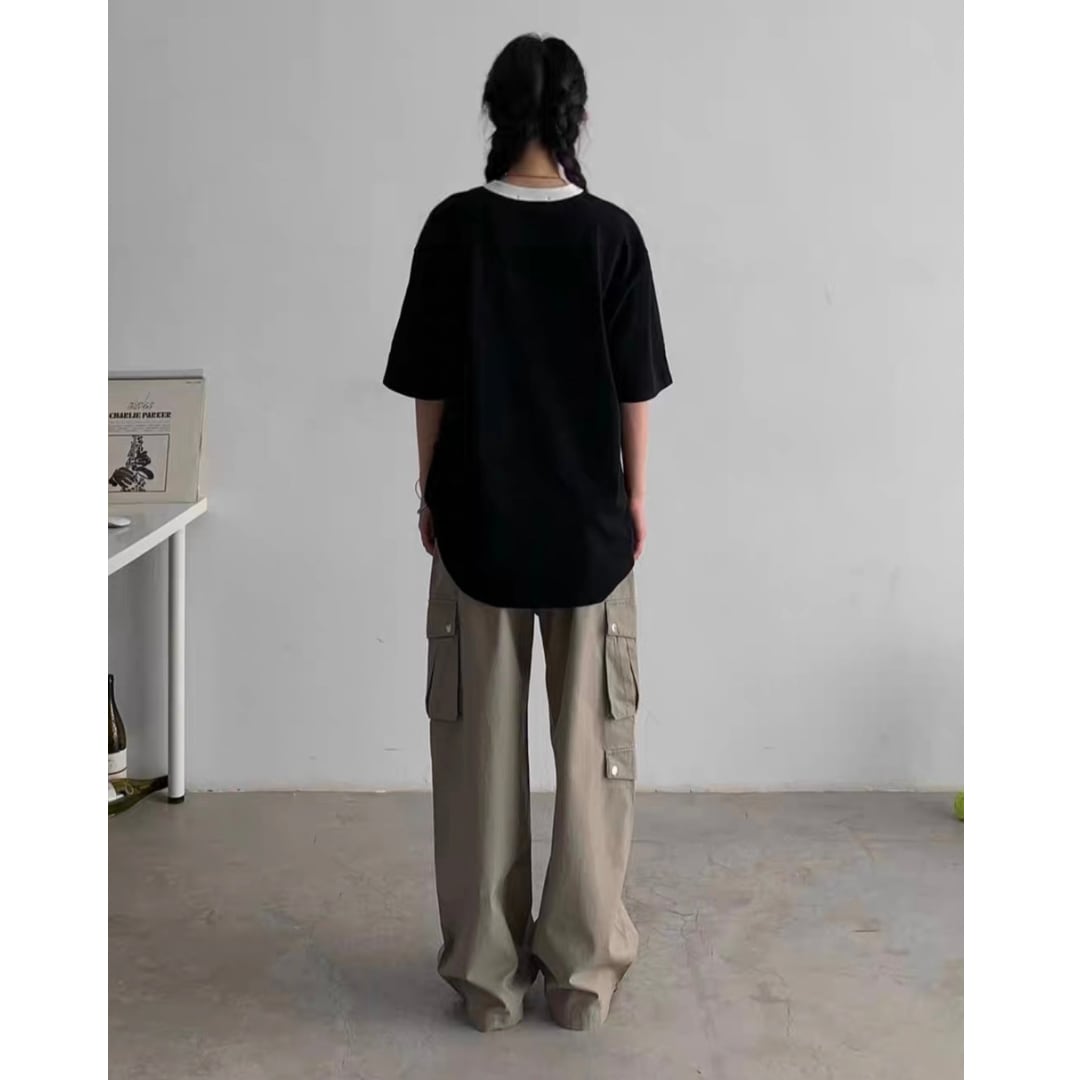 ワイドストレート　カーゴパンツ　C251