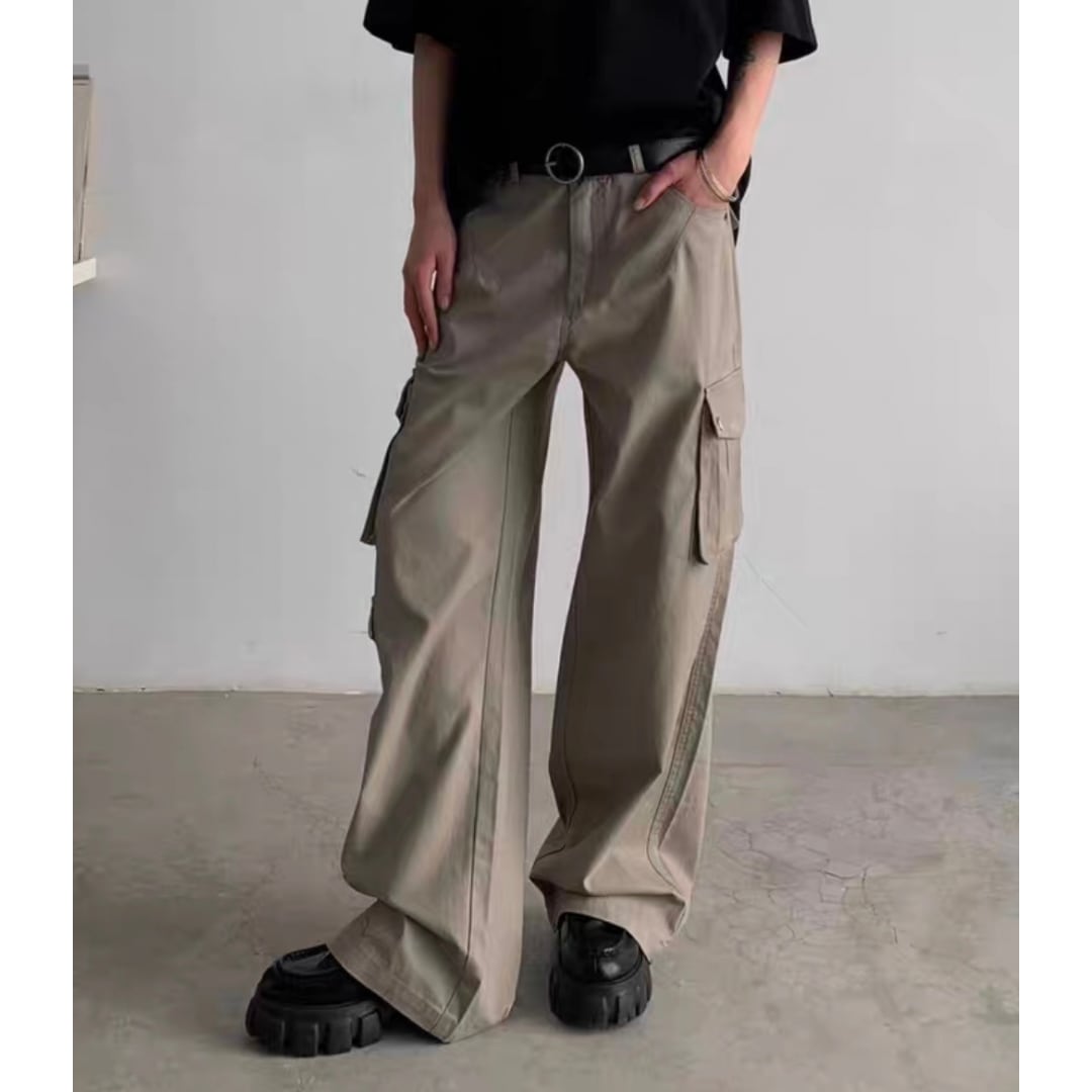 ワイドストレート　カーゴパンツ　C251