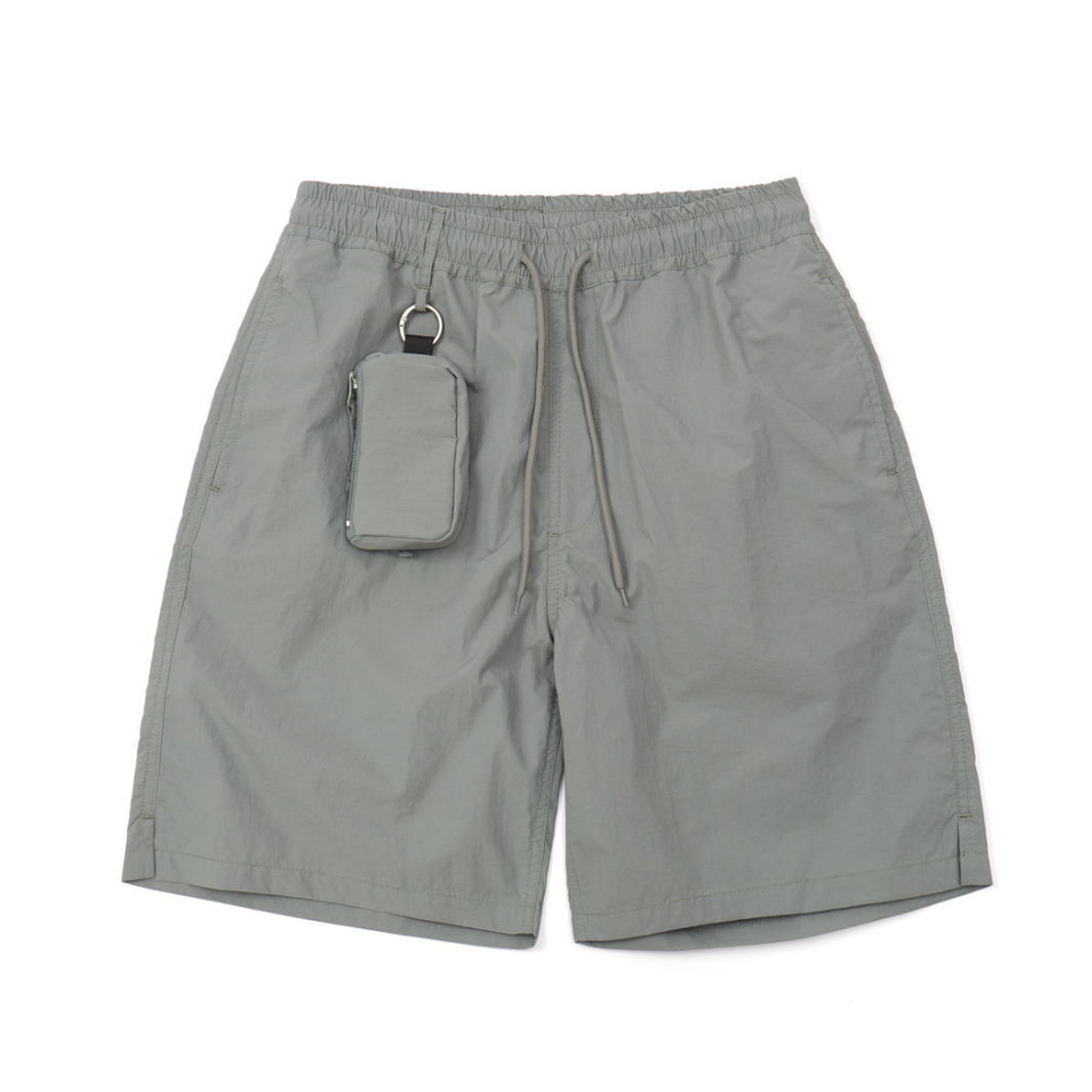 Water-Repellent Nylon Shorts with Pouch N1414 グレー