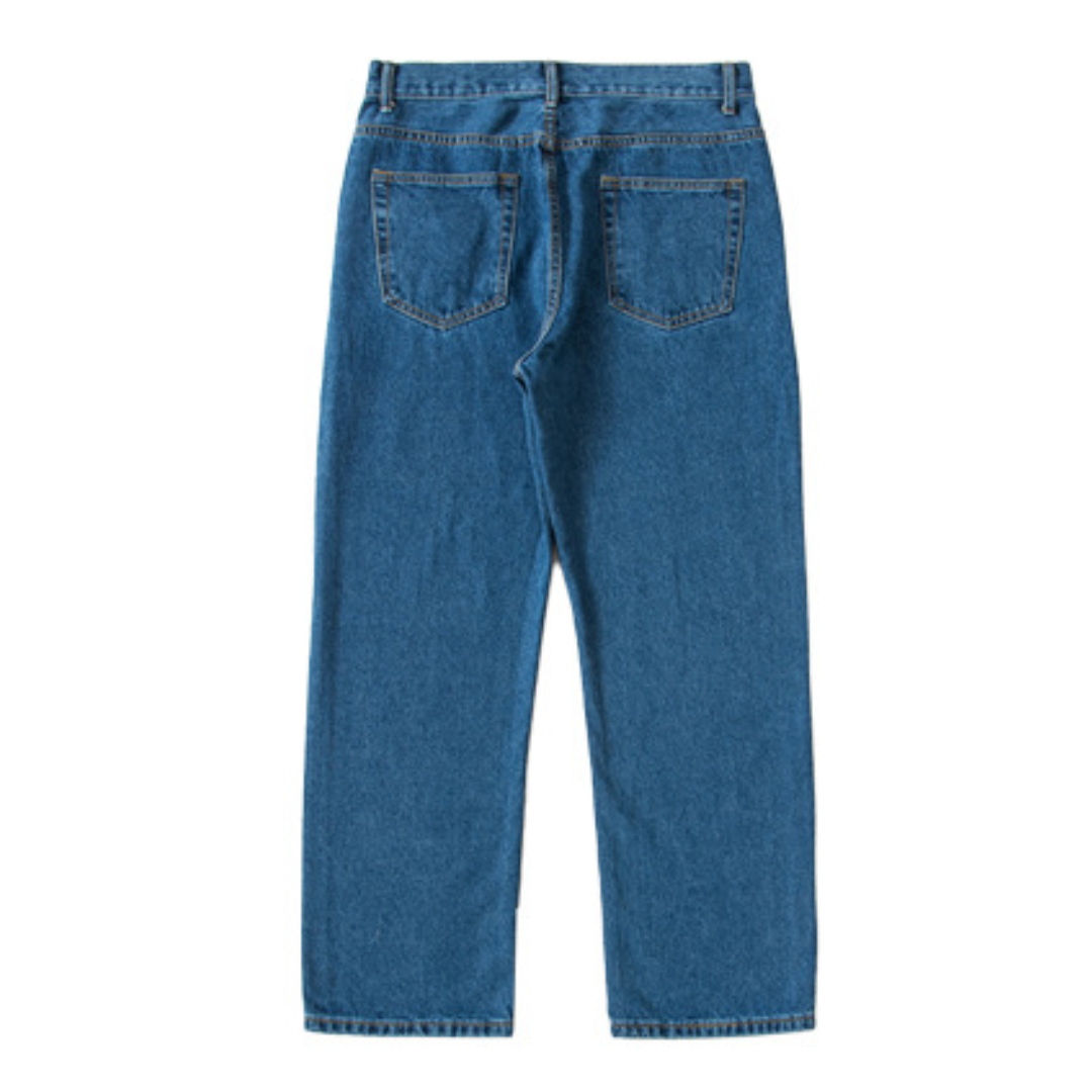 ウォッシュドデニム　ストレートパンツ　N1399