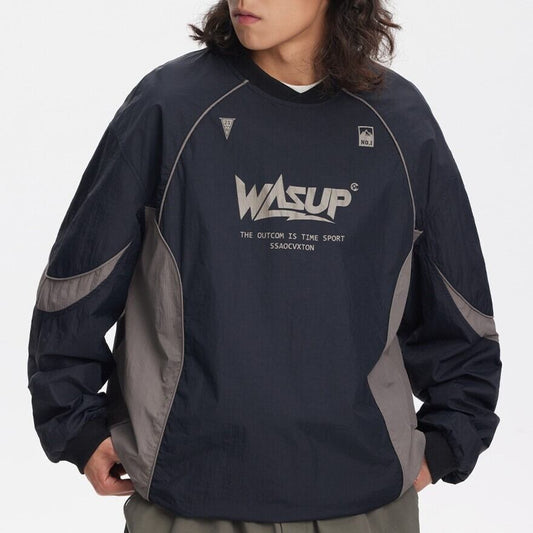 WASUP　バイカラー　プルオーバージャケット　B773