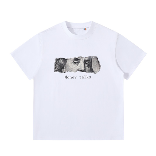 【Money talks】コットン　グラフィックTシャツ　N1617