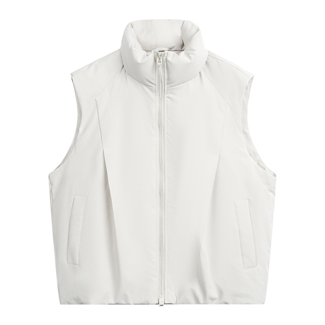 Faux layered wool polo collar knit N748