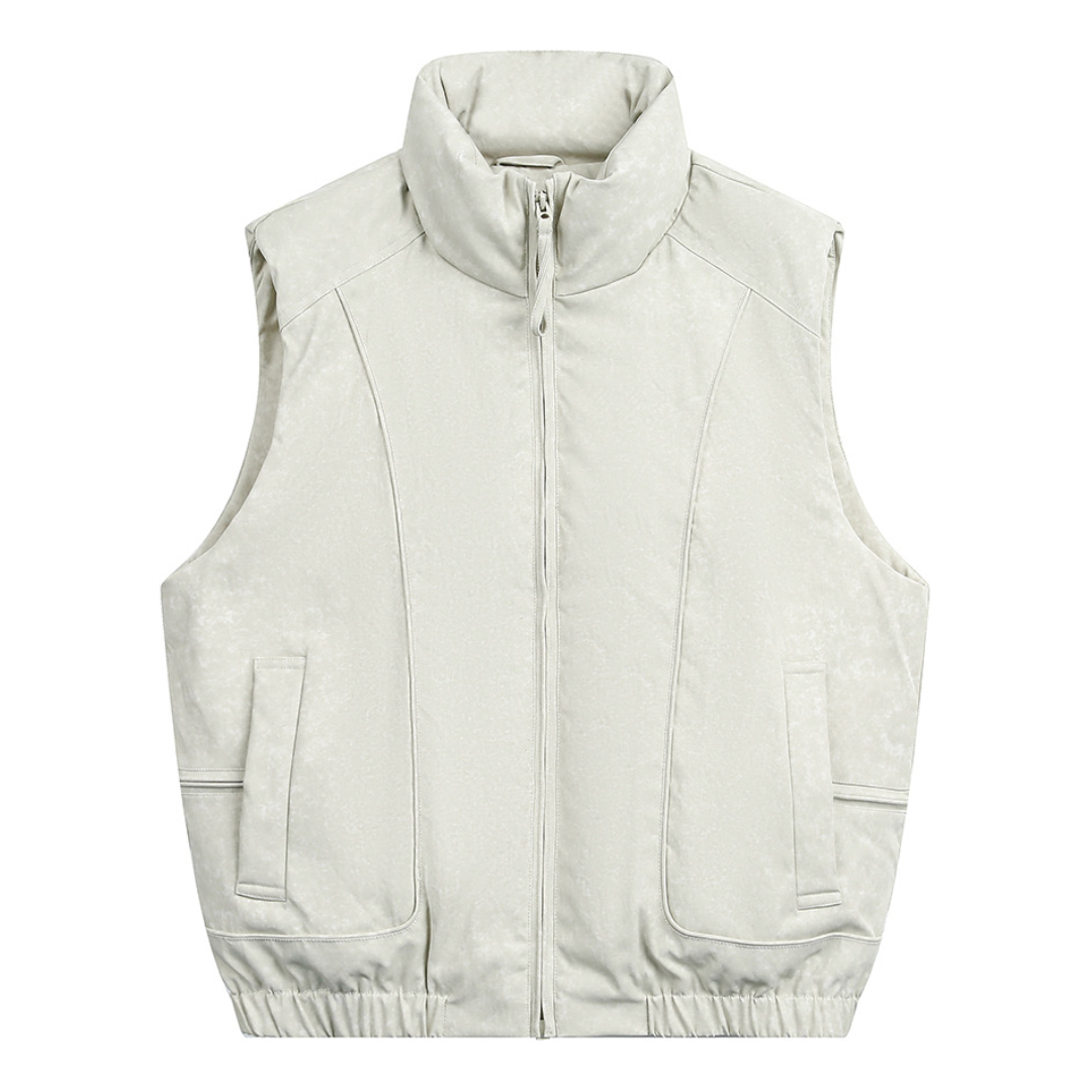 Faux layered wool polo collar knit N748