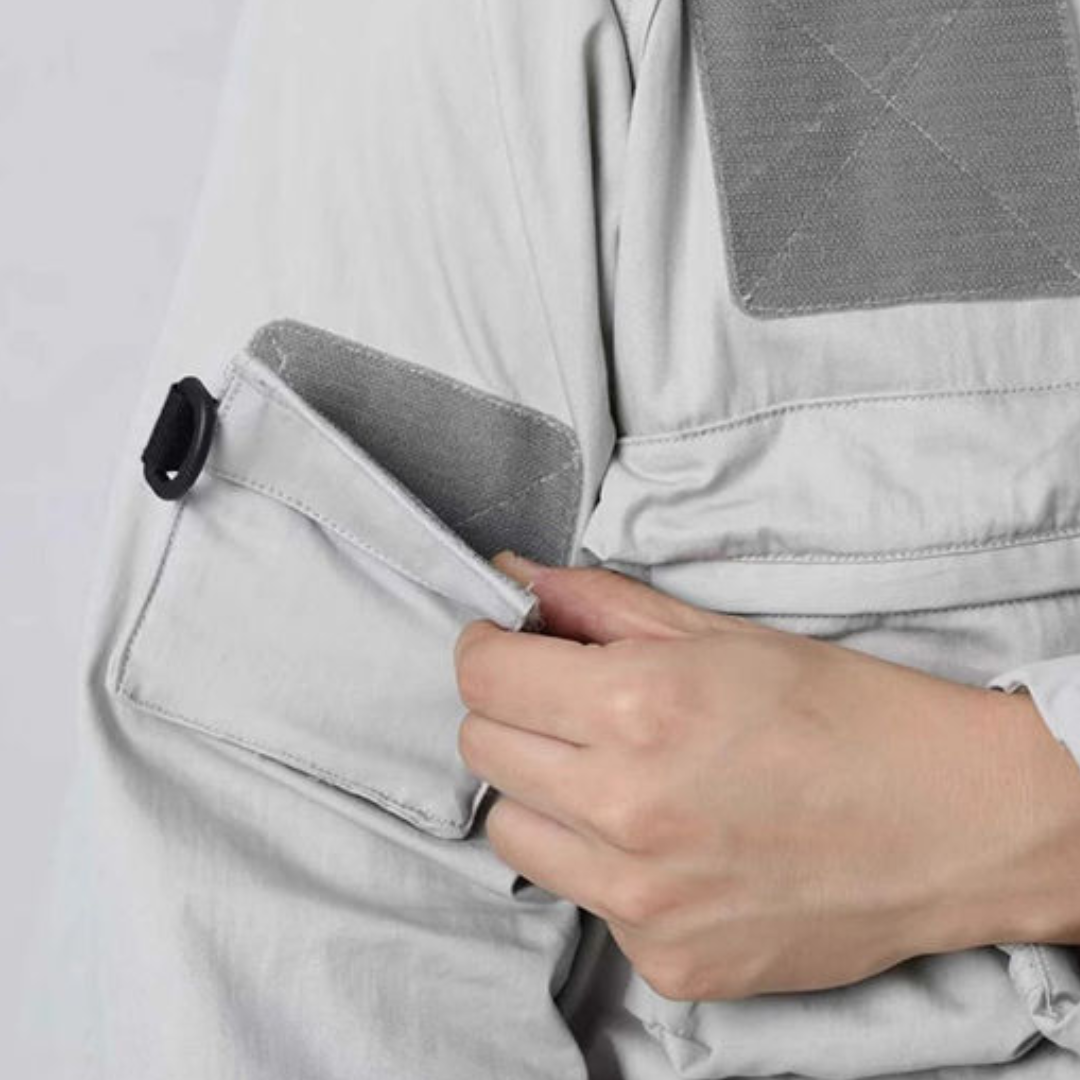 ランダムポケット　ドローコード　フードジャケット　N1334