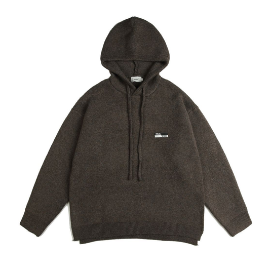 サイドスリット　プルオーバー　ニットパーカー　N874