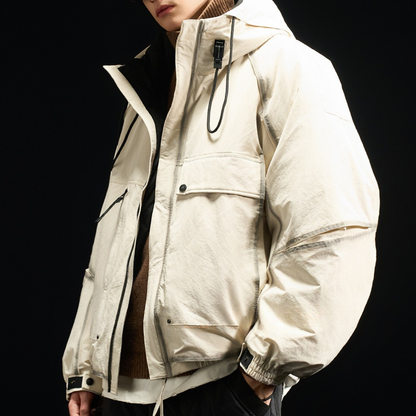 [YMORIGINAL] Arm slit, big pocket, short down jacket N858