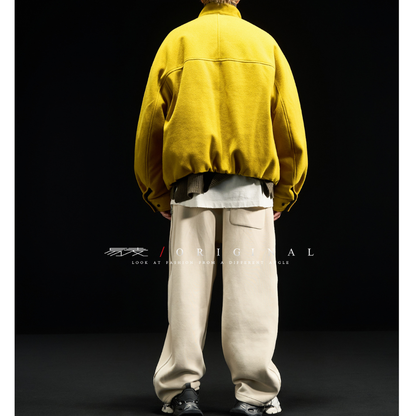 [YMORIGINAL] White Duck Down Woolly PE Stand Jacket N851