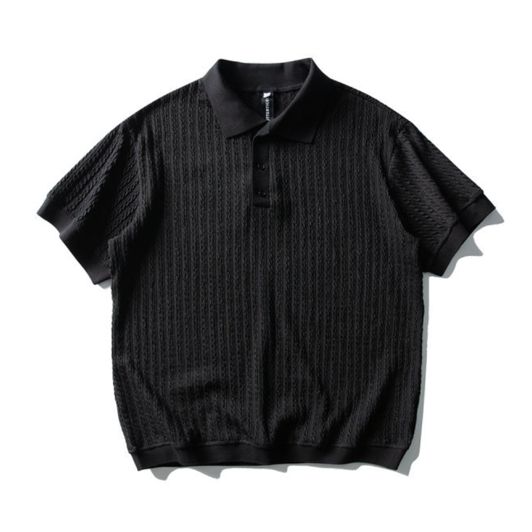 ケーブルニット　ポロシャツ　N1509