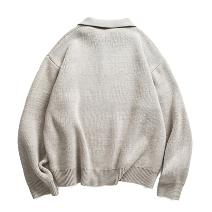 パネルライン　コットン混　ポロカラーニット　N880