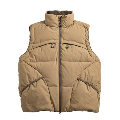 Faux layered wool polo collar knit N748