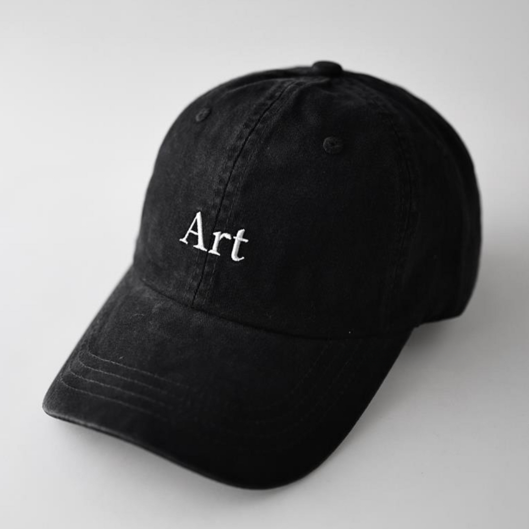 [Art] Front logo embroidered cap N592 ブラック