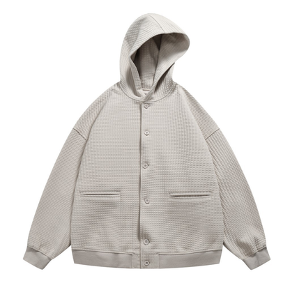 ワッフル　フードジャケット　N1042