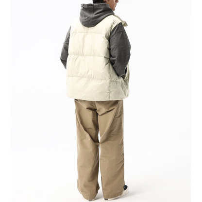 ホワイトダウン　パネル　ダウンベスト　N1023