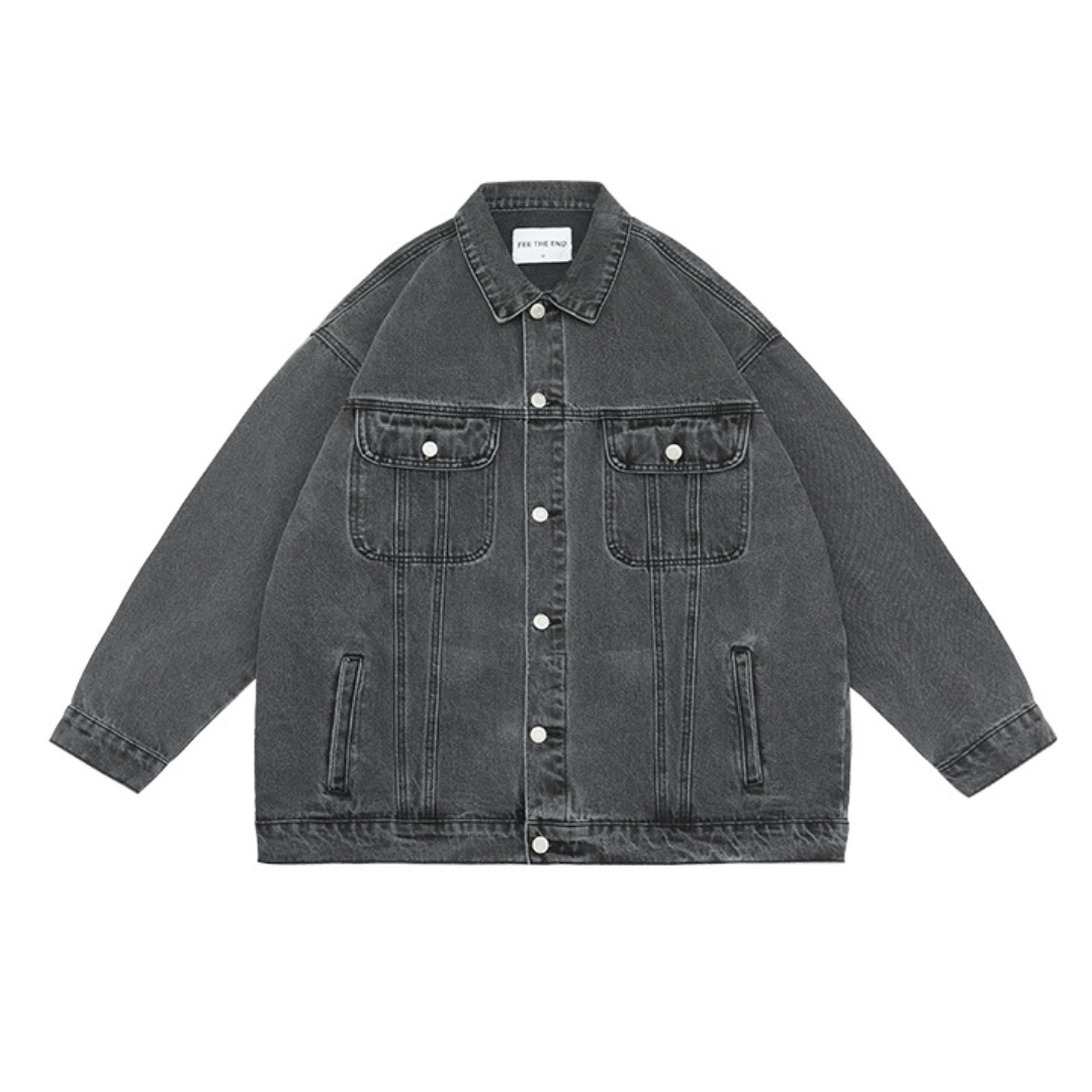 Faux layered wool polo collar knit N748