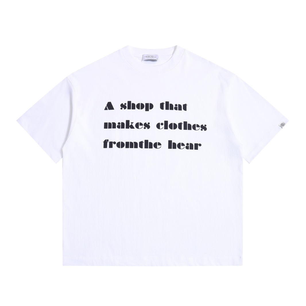 [makes clothes] message logo T-shirt N1609 white