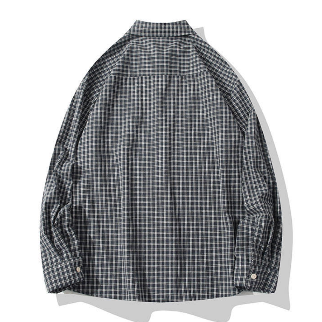 ポイントロゴ　グラフチェック　シャツ　N1251