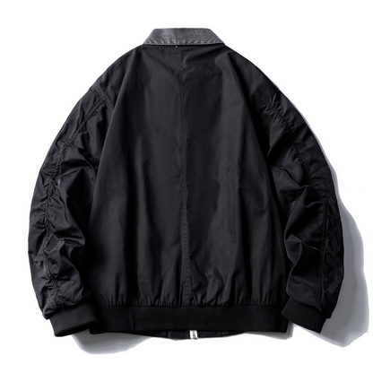 フェイクレイヤード　デニムコンビ　ジャケット　N072