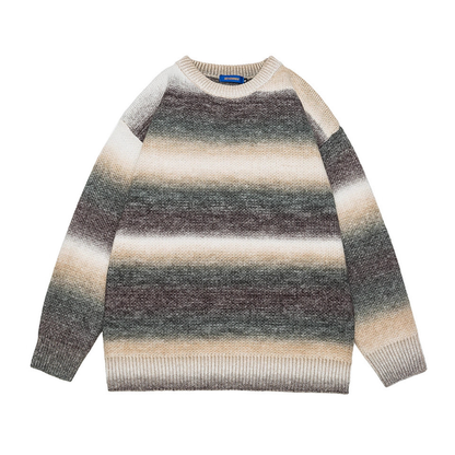 Faux layered wool polo collar knit N748