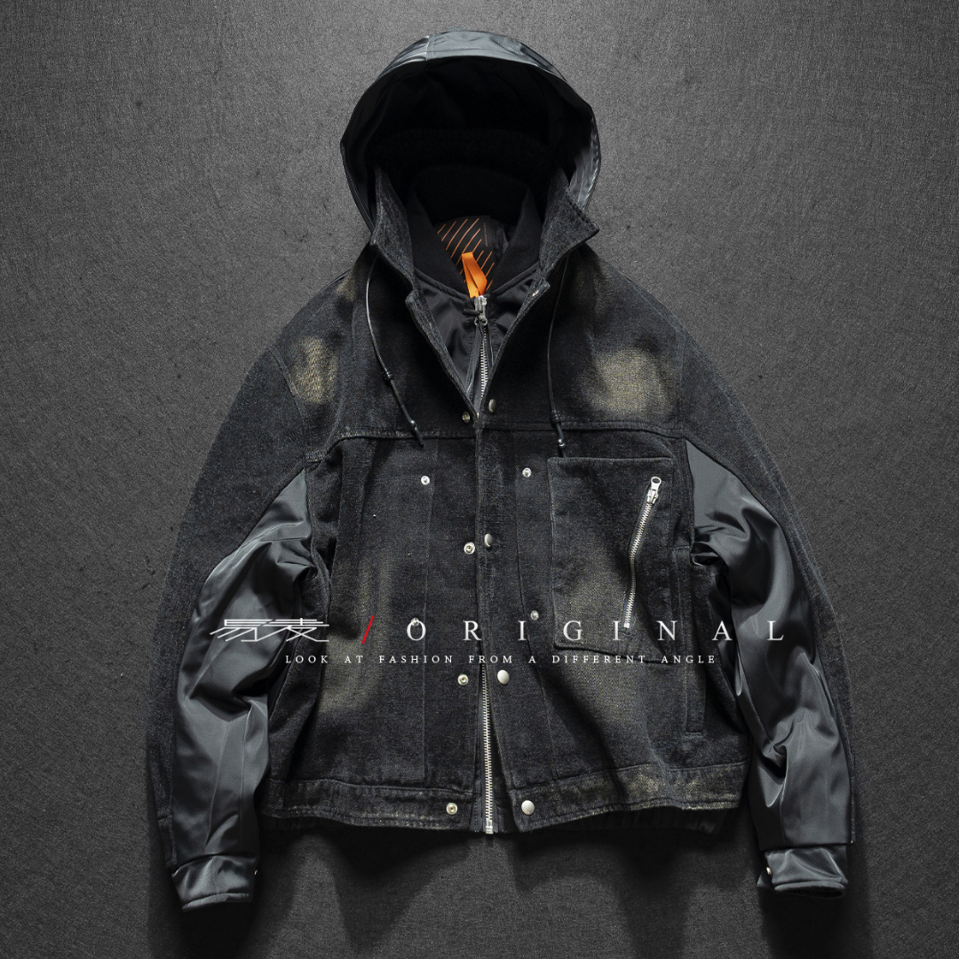 [YMORIGINAL] White Duck Down Layered Denim Jacket N840