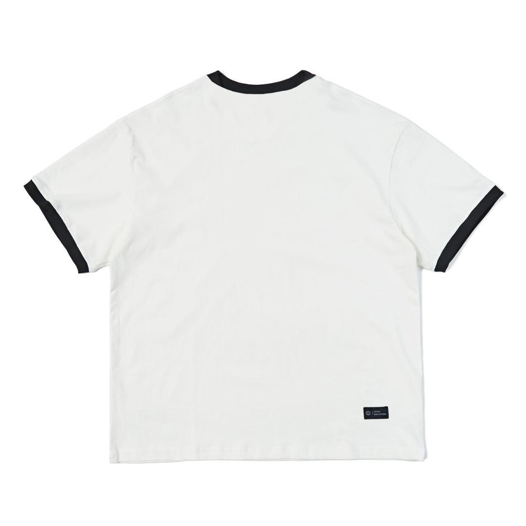 ワンポイント刺繍　リンガーTシャツ　N572