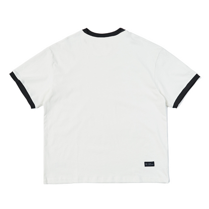 ワンポイント刺繍　リンガーTシャツ　N572