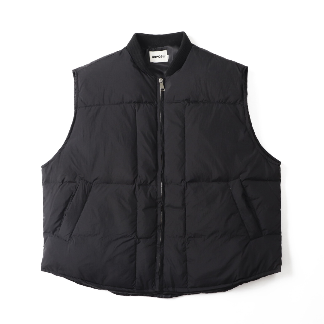 ホワイトダックダウン　リブカラーベスト　N960