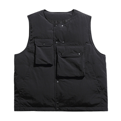 アシンメトリーポケット　パテッド　ベスト　N1332