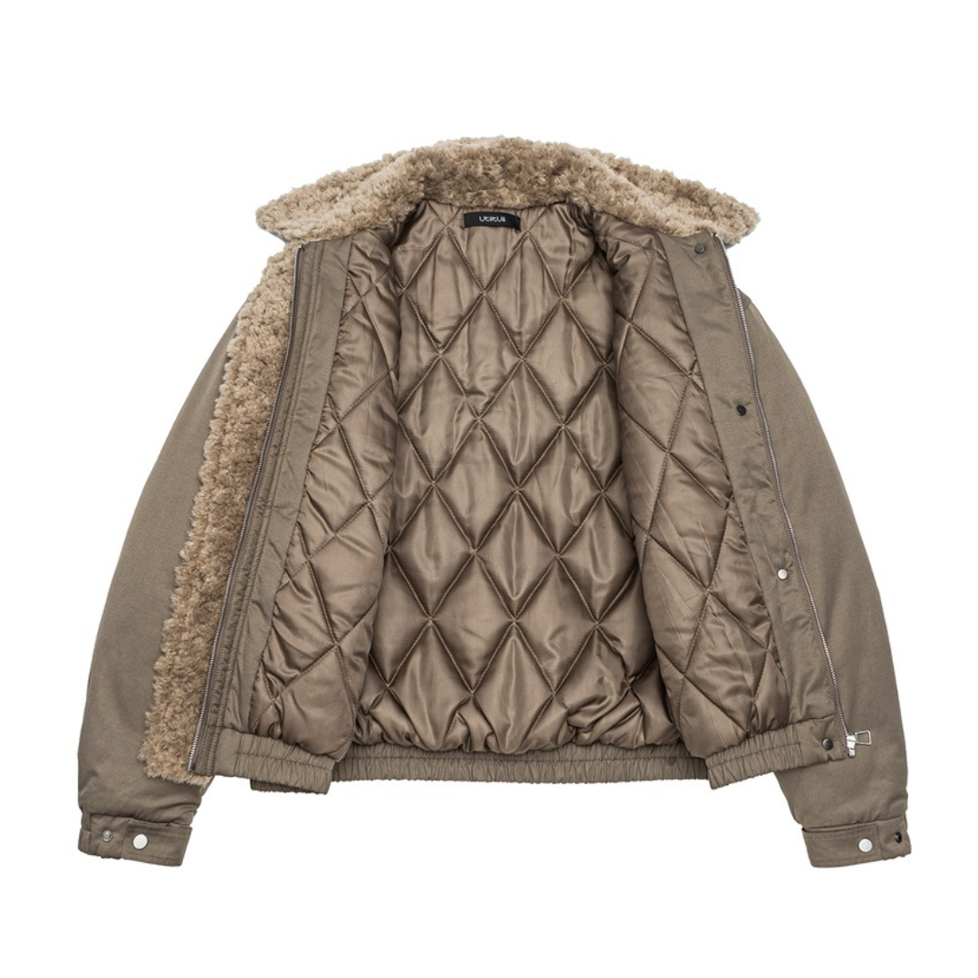 ライナーキルティング　ボアカラー　ジャケット　N938