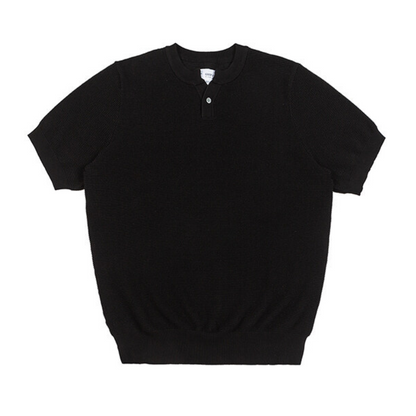 ワンボタンヘンリー　ワッフル　Tシャツ　N501