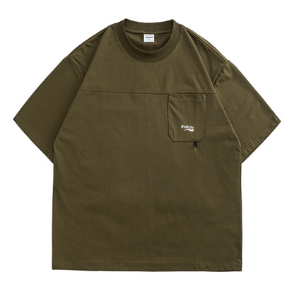 ミニマルロゴ　フロント切り替え　Tシャツ　N407