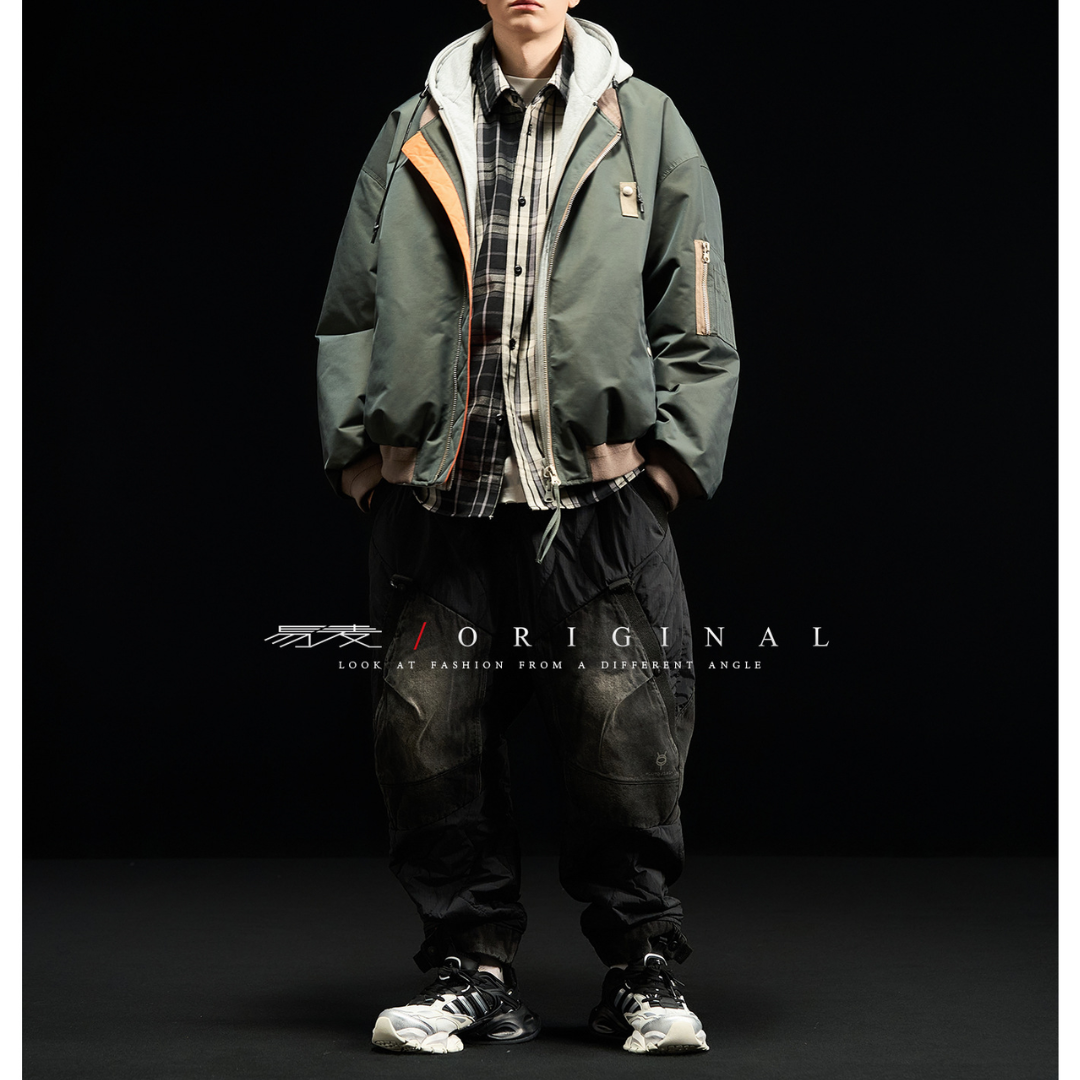 [YMORIGINAL] White Duck Down Faux Layered Jacket N853