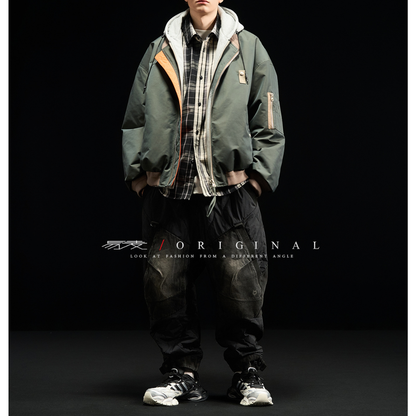 [YMORIGINAL] White Duck Down Faux Layered Jacket N853
