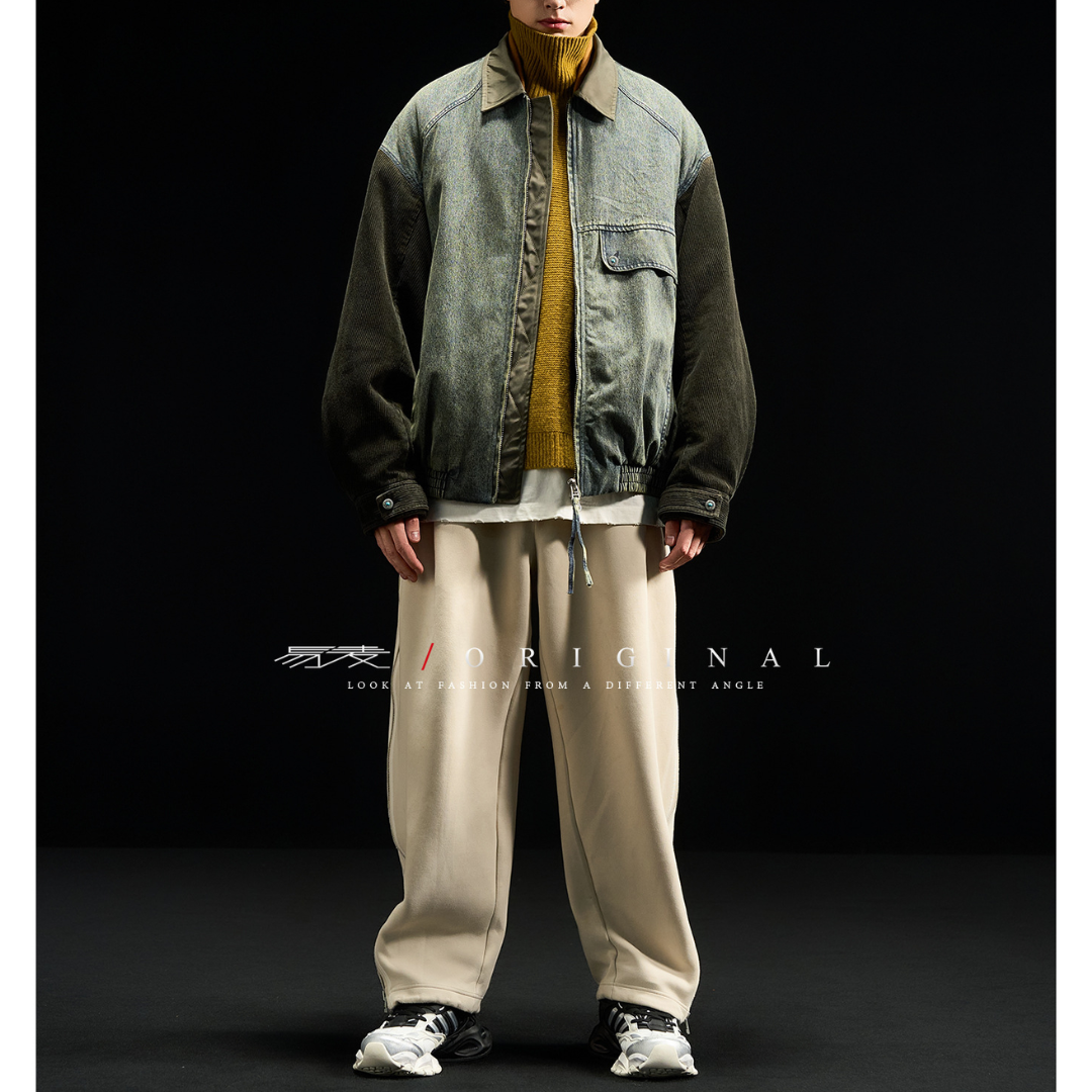 【Y.M.ORIGINAL】ホワイトダックダウン　デニムコンビ　ジャケット　N847