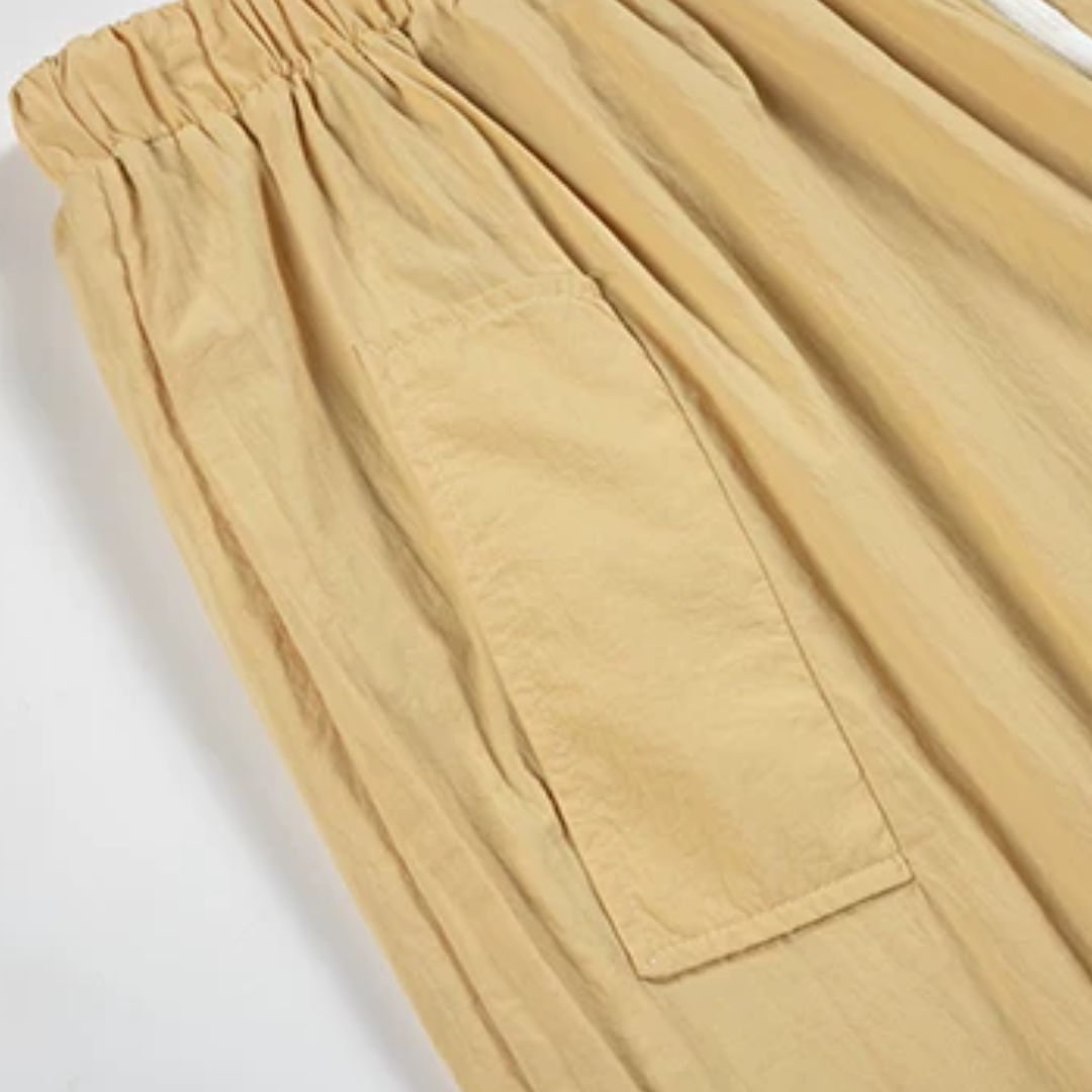 ワッシャーナイロン　ワイド　ハーフパンツ　N1478