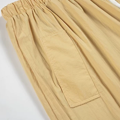 ワッシャーナイロン　ワイド　ハーフパンツ　N1478