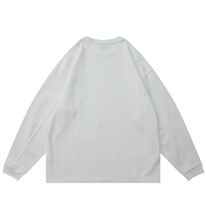 ワンポイントプリント　長袖Tシャツ　B535