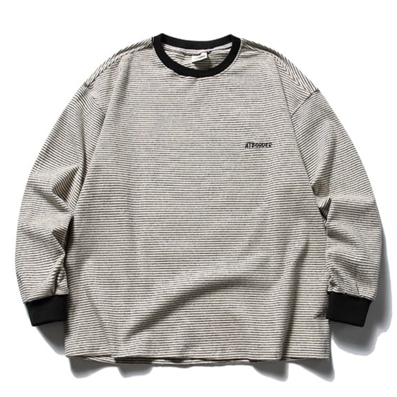 ミジンボーダー　ワンポイントロゴTシャツ　B524