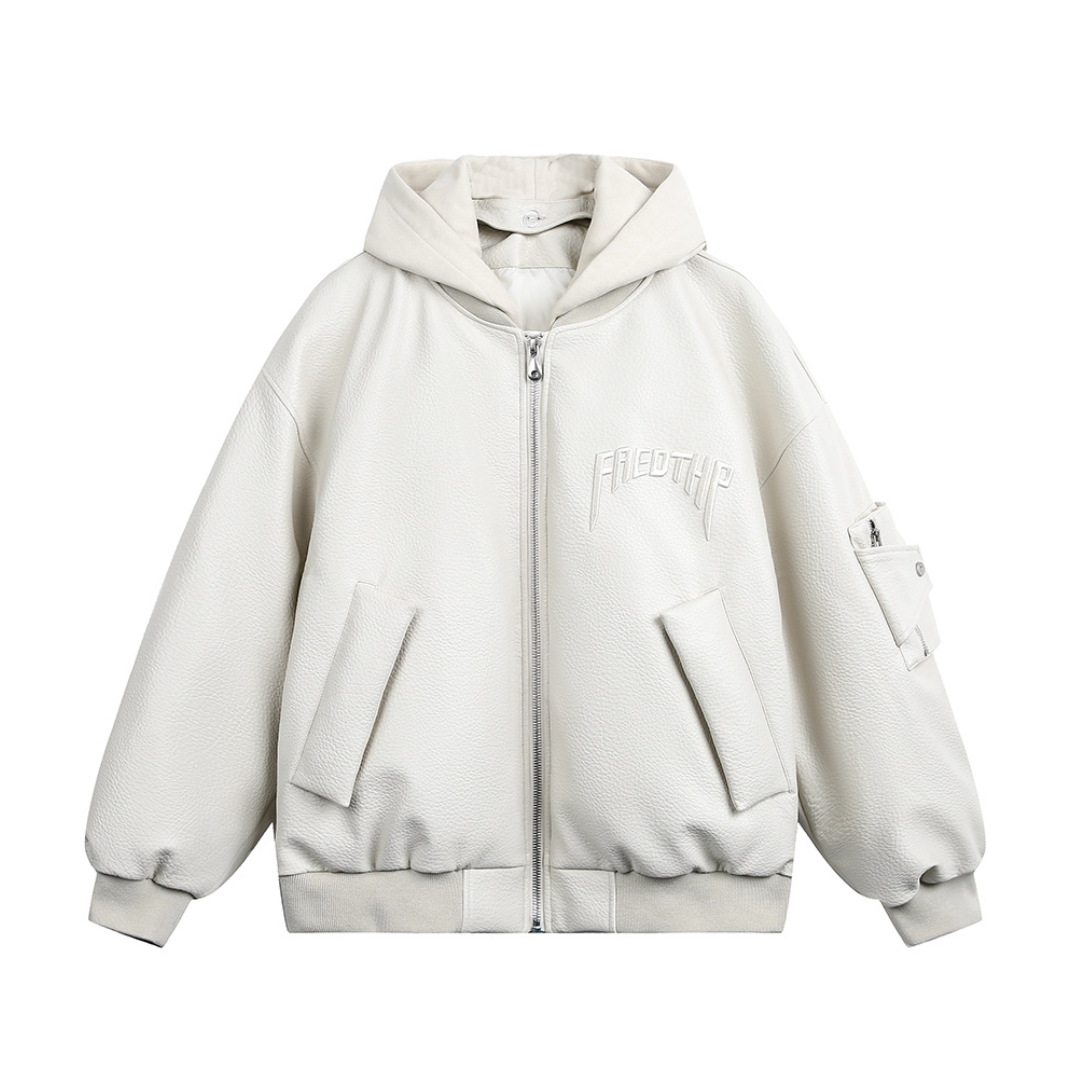 Faux layered wool polo collar knit N748