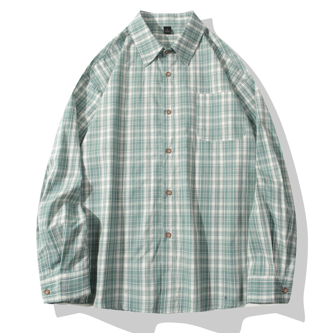 モダンチェック　レギュラーシャツ　N1249