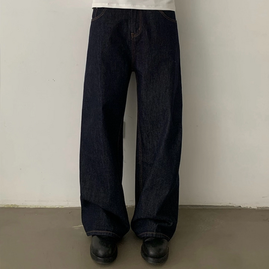 シンチバック　変形シルエット　デニムパンツ　N527