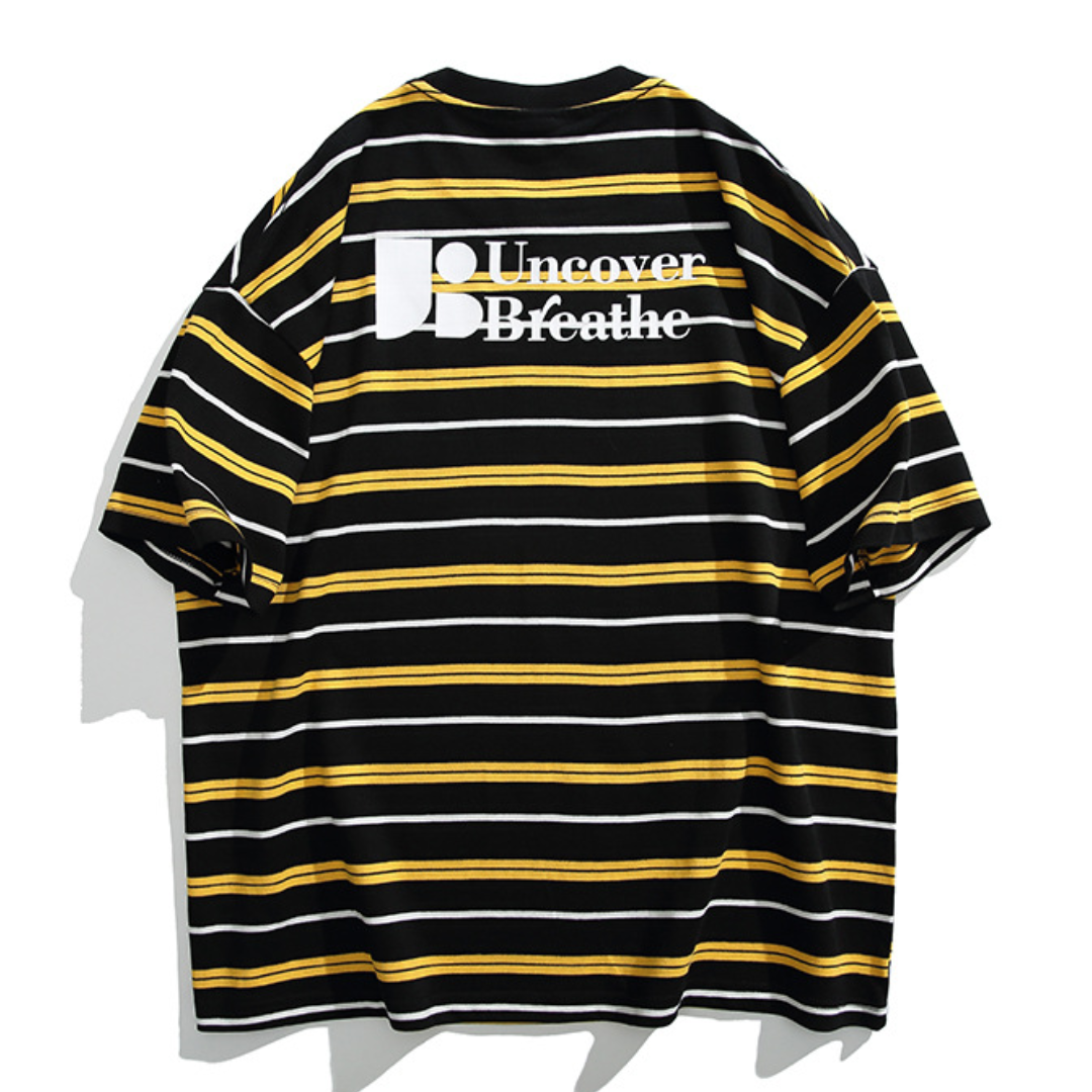 バックロゴ　マルチボーダー　Tシャツ　N1402